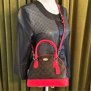 Coach Acora Mini Domed Signature Crossbody Bag